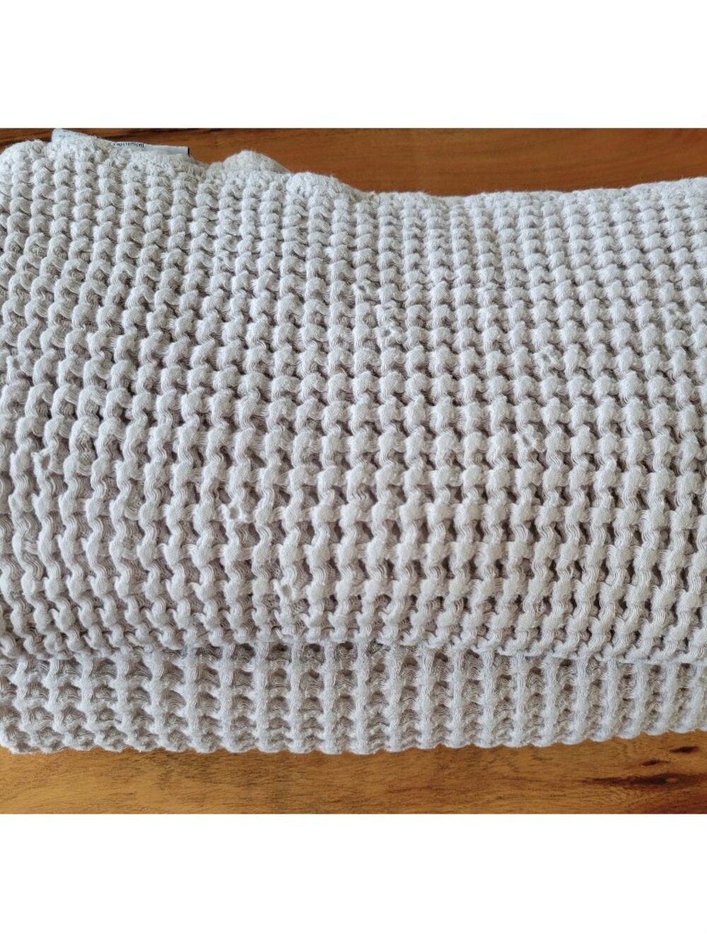 Parachute Gray Cotton Bath Waffle Towels 58x33 Set of 2 Home Bath Spa Collection